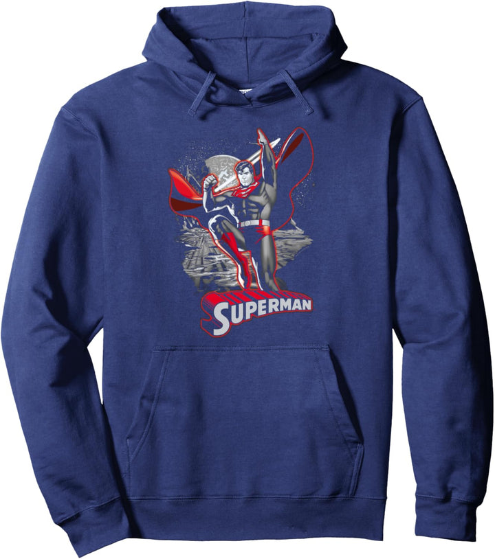 Superman Red & Gray Pullover Hoodie