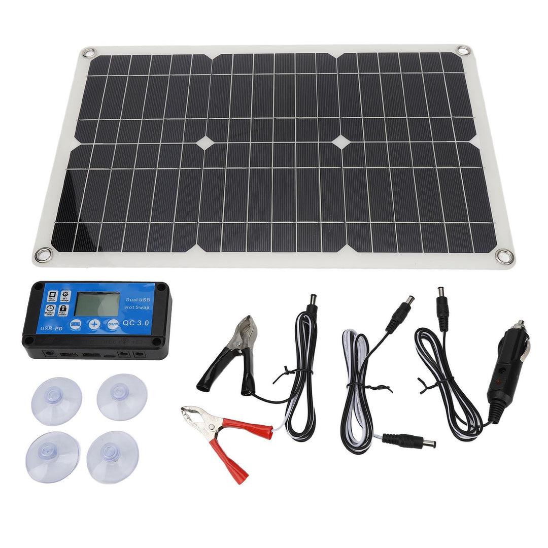 100 W 18 V Solarpanel-Set, Batterieladegerät, Tragbarer USB-Controller, Monokristallines Panel-Lades