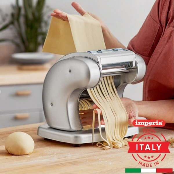 Imperia Pastapresto. Elektrische Nudelmaschine 100% Made in Italy. Frischpastamaschine aus Stahl mit
