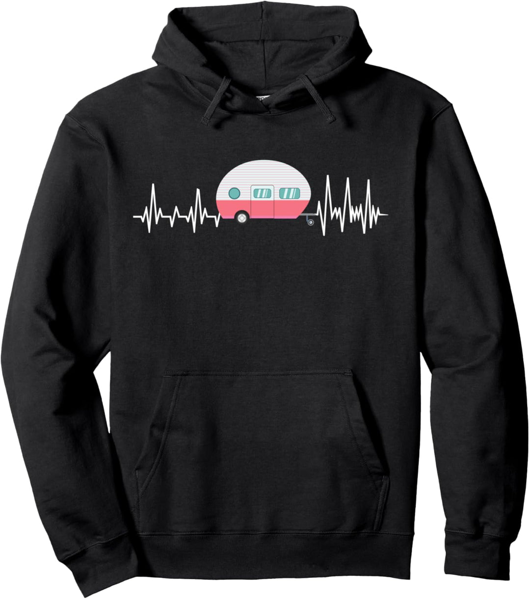 Camping Wohnwagen Herzschlag für Frauen Pullover Hoodie
