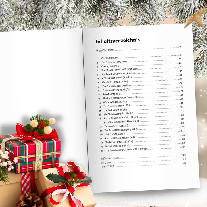 Happy Christmas! Englische Kurzgeschichten Adventskalender inkl. Audiodateien für Erwachsene - mit 2