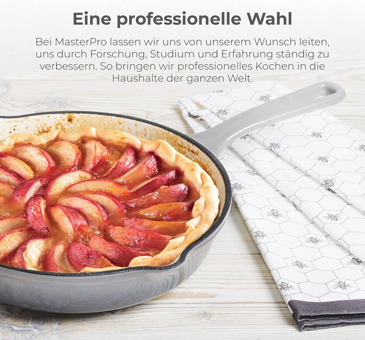 MasterPro Unique | Topfset 7-Teilig mit 3 Pfannen von 19, 27 und 30,5 cm Durchmesser und 1 Pfanne vo