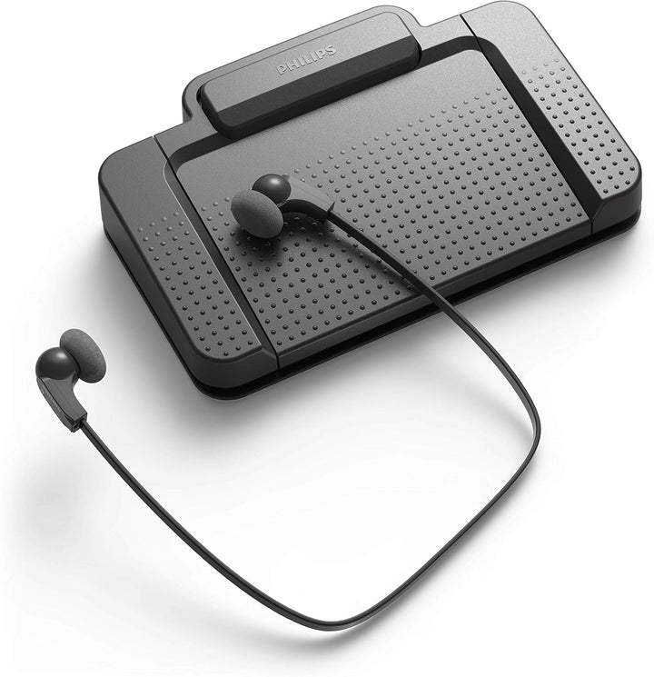 Philips LFH5220/03 Wiedergabe Set, USB-Fussschalter ACC2310, Kopfhörer LFH0334, Audio Adapter, Treib