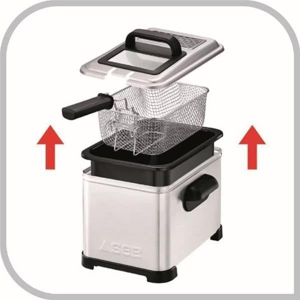 Seb Friteuse 4l 2400w Edelstahl/schwarz fr506d00