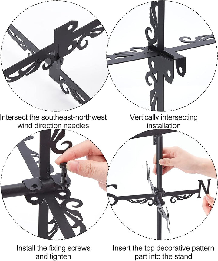 SUPERDANT Krähe Wetterhahn Ornament Windfahne Wetterfahnen Personalisierte Wetterfahne Aus Metall Fü