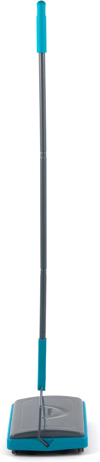 Beldray LA024855TQ Manuelle Teppichkehrmaschine, Teppichkehrer ohne Strom mit Bürstenkamm, Haustierh