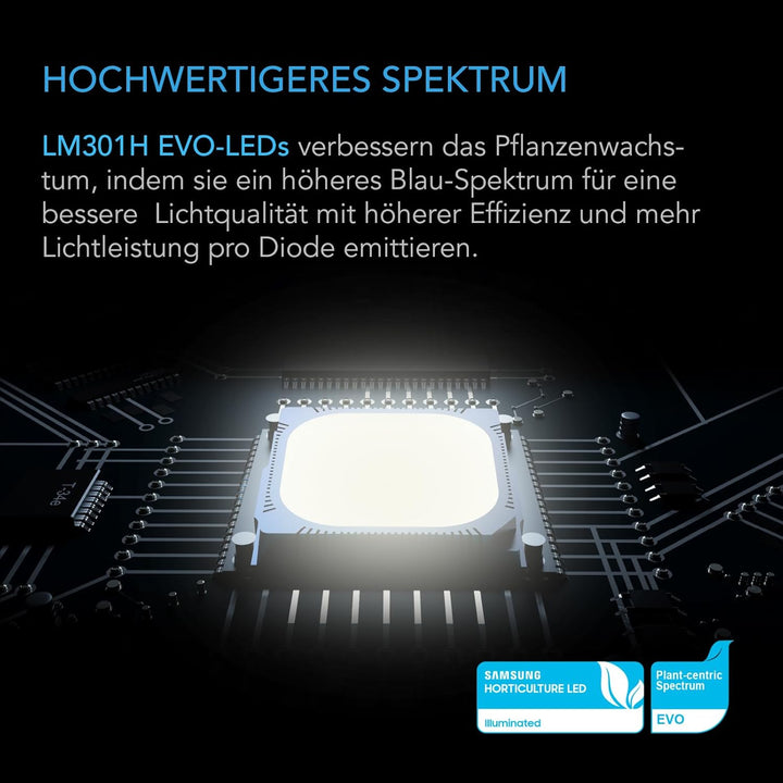 AC Infinity IONFRAME EVO6 LED Grow Light 500 W für 120 x 120 cm Grow Zelte, mit 1680 LM301H EVO LEDs