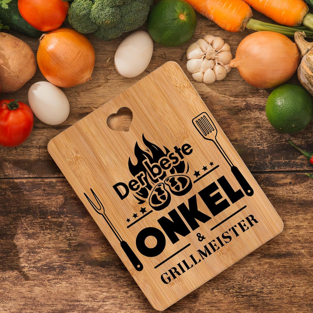 Onkel Geschenk, Bambus Schneidebrett, Geburtstagsgeschenk für Onkel, Onkel Geschenke von Nichte Neff