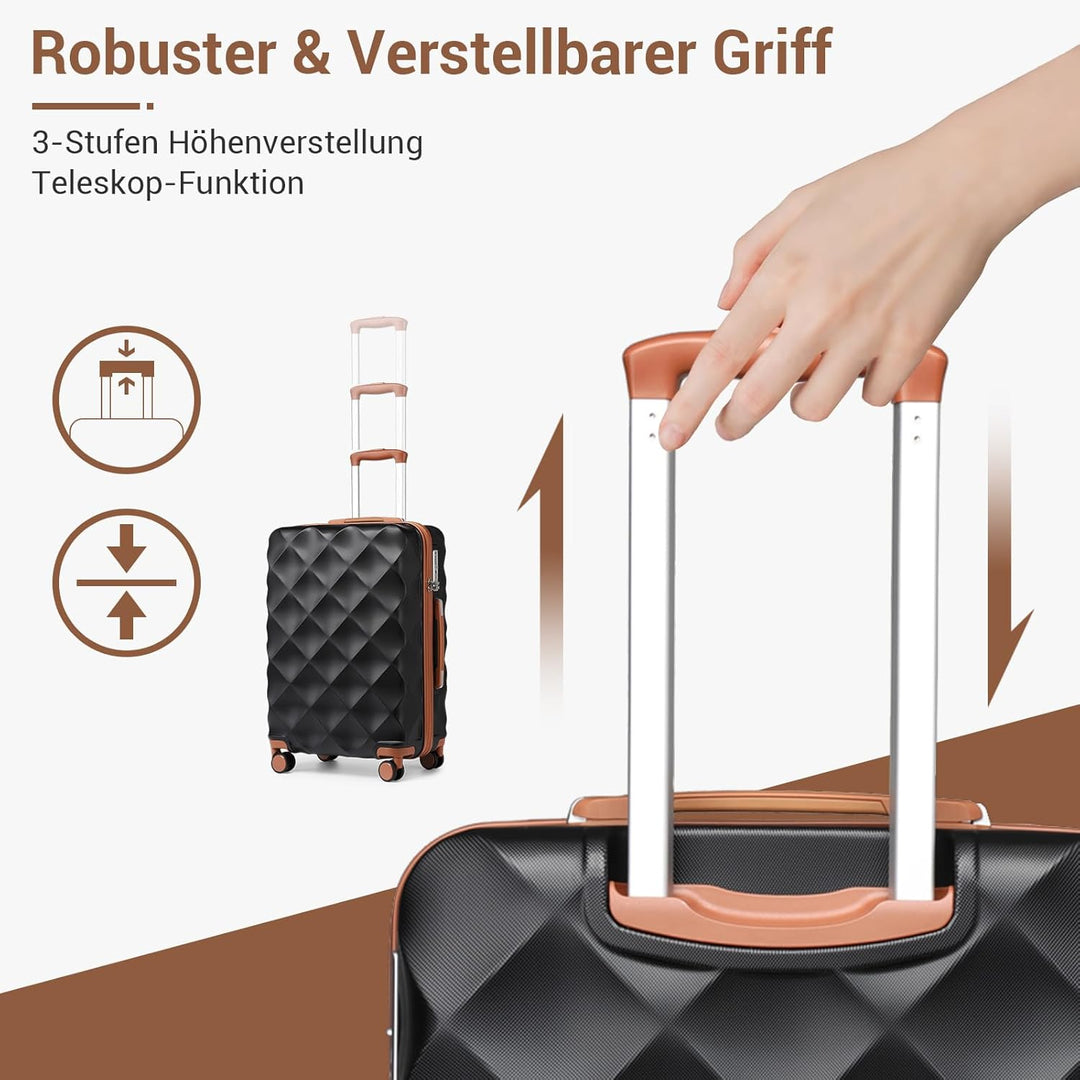 British Traveller Hartschalenkoffer Gross Handgepäck Koffer 73 * 47 * 30cm Reisekoffer Gross Koffer