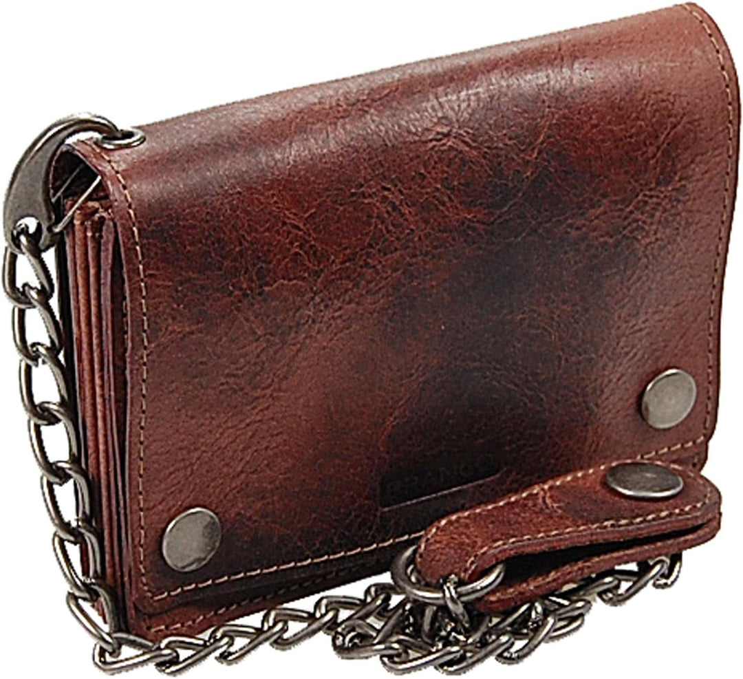Branco Biker Geldbörse Leder mit Kette Herren Geldbeutel Kettenbörse Bikerbörse Trucker GoBago (Vint