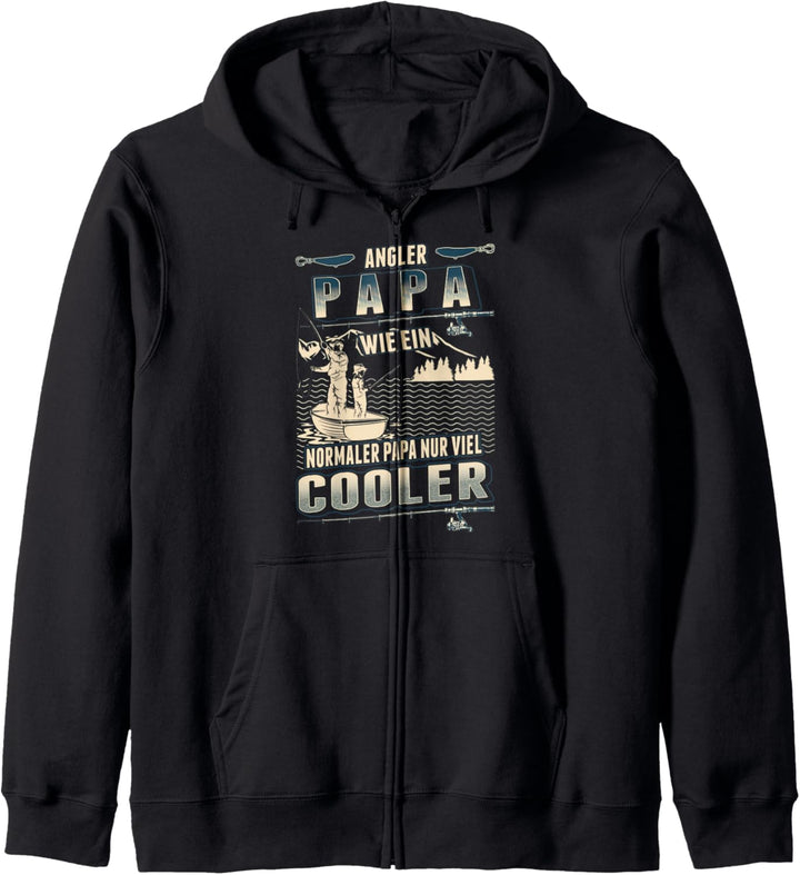Angler Papa wie ein normaler Papa nur viel cooler Fischer Kapuzenjacke