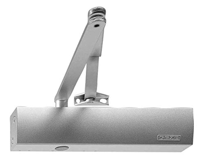 Türschliesser GEZE TS4000 TS 4000, silber Komplettpaket inkl. Montageplatte und Normalgestänge Ts 40