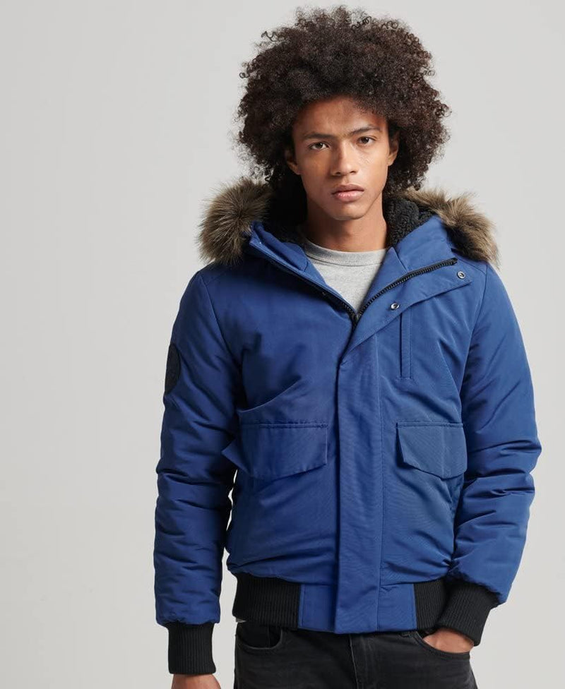 Superdry Herren Everest Bomber Jacket XL Halbdunkel Marineblau, XL Halbdunkel Marineblau