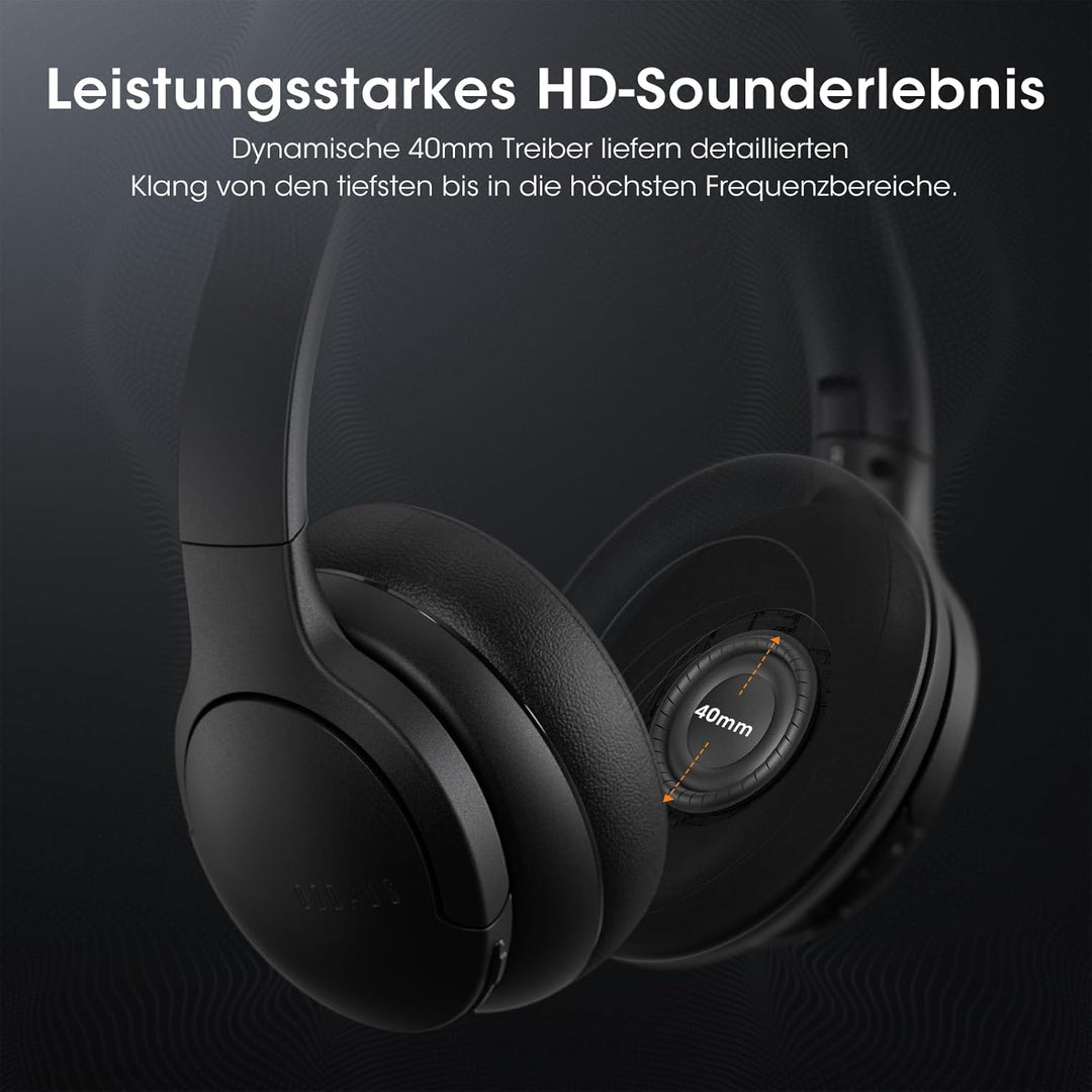 DOQAUS Kopfhörer Kabellos Bluetooth,Bis zu 90 Std Bluetooth Kopfhörer Over-Ear mit 3 EQ-Modi, HiFi S