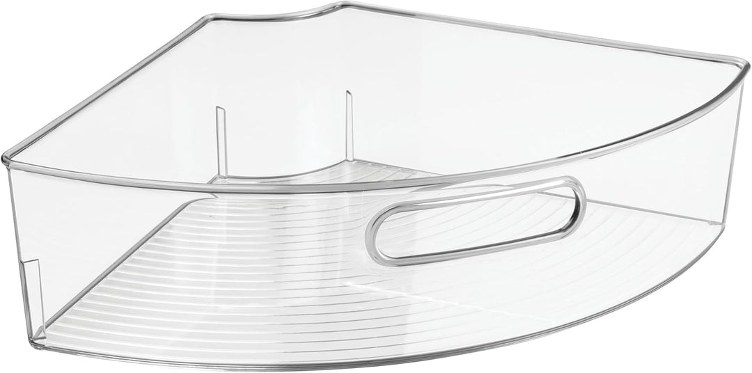 iDesign 62630EU Lazy Susan Schrank-Behälter 1/4, Durchsichtig, Farblos, Farblos