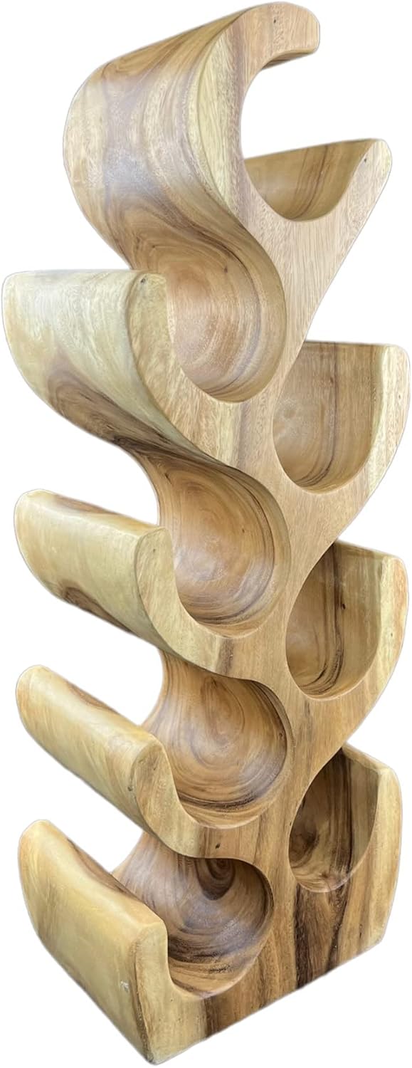 Weinregal Stehend Massiv Holz (50/70/100x27x18) Freistehender Weinhalter Massivholz Flaschenhalter (