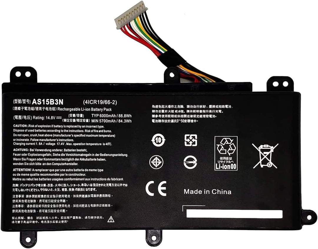 AKKEE AS15B3N Akku für Acer Predator 15 G9-591 G9-592 G9-592G G9-593 Predator 17 G5-793 G9-791 G9-79