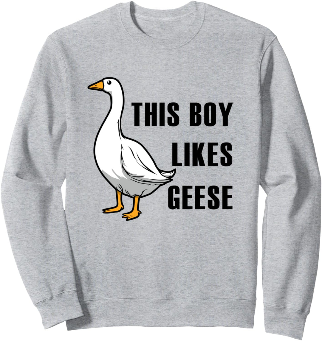 Junge mag Gänse Natur Vogel Gans Sweatshirt