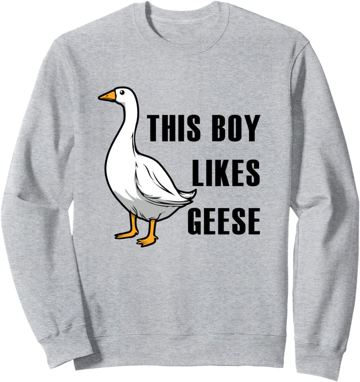 Junge mag Gänse Natur Vogel Gans Sweatshirt