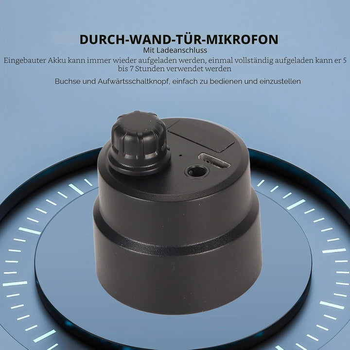 Mikrofon Sound Verstärker, Hochfester Sprach Hör Detektor durch die Wand mit 3,5 mm Kopfhörer, Tragb