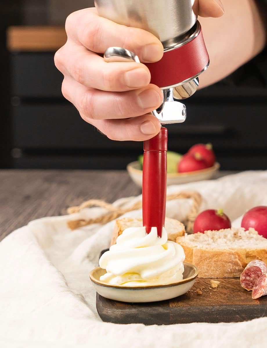 6 x Kopfdichtung rot für alle iSi Sahnespender Profi, Gormet Whip etc, alle Metallköpfe