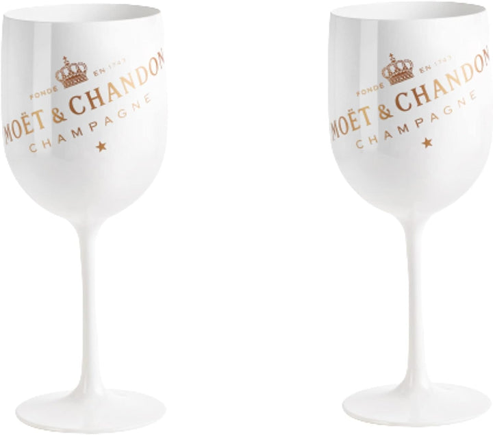 Moet Chandon Champagner Gläser-Set und Champagner Kühler in weiss / gold Ice Imperial Champagner-Set