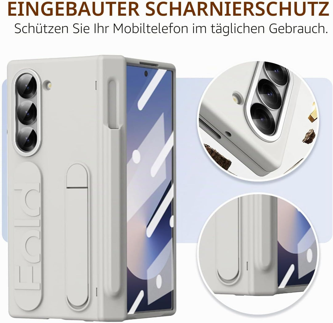 NINKI für Fold 5 handschlaufe Case mit Stift und Halter Samsung Galaxy Z Fold 5 hülle mit Armband Ga