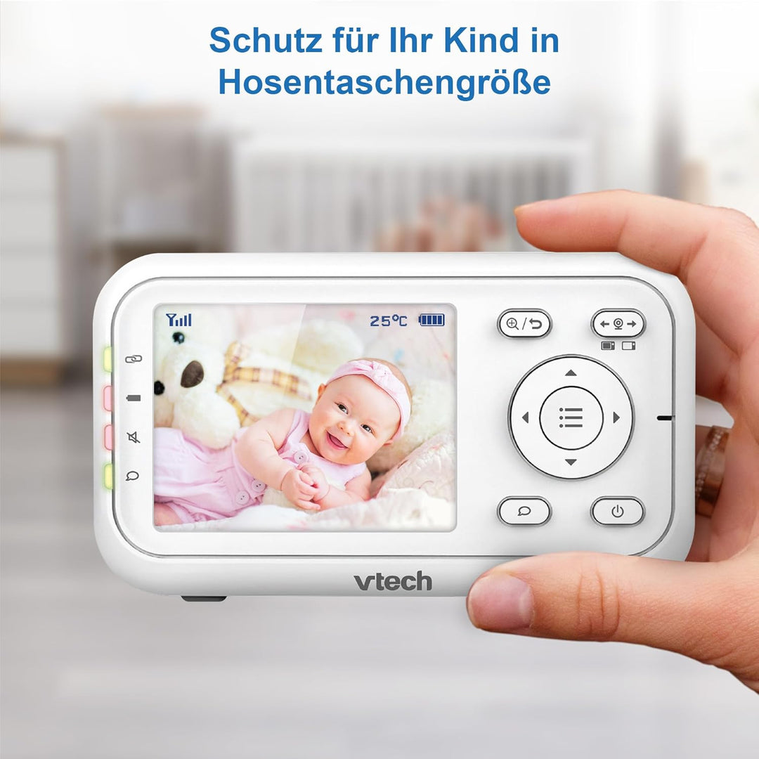 VTech Babymonitor VM3255 – Video-Babyphon mit beweglicher Kamera – Klarer Sound, 2,8" LCD-Farbbildsc