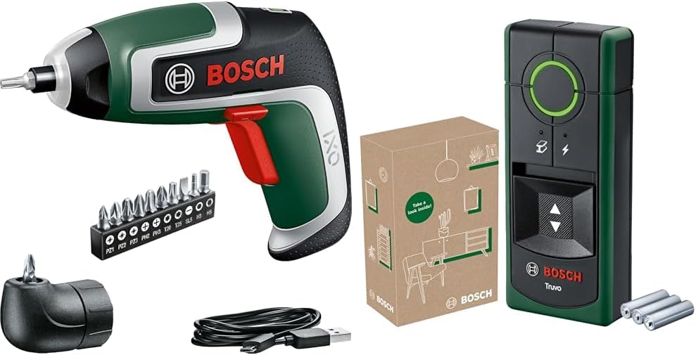 Bosch Akkuschrauber IXO (3,6V, 2,0Ah, 5,5Nm, Mikro-USB-Kabel, Winkel-Aufsatz, schraubt bis 190 Schra