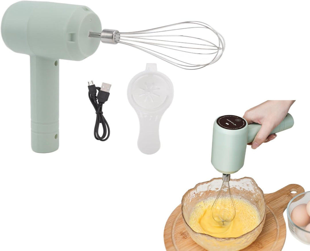 Uadme Mini Elektrischer Schneebesen, 20 W Geringer Strom Handheld Küchenmischer Automatischer USB-Wi