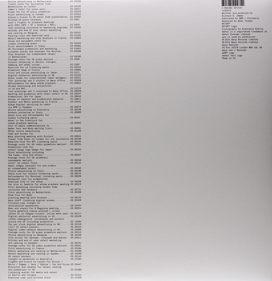 Syro, Vinyl