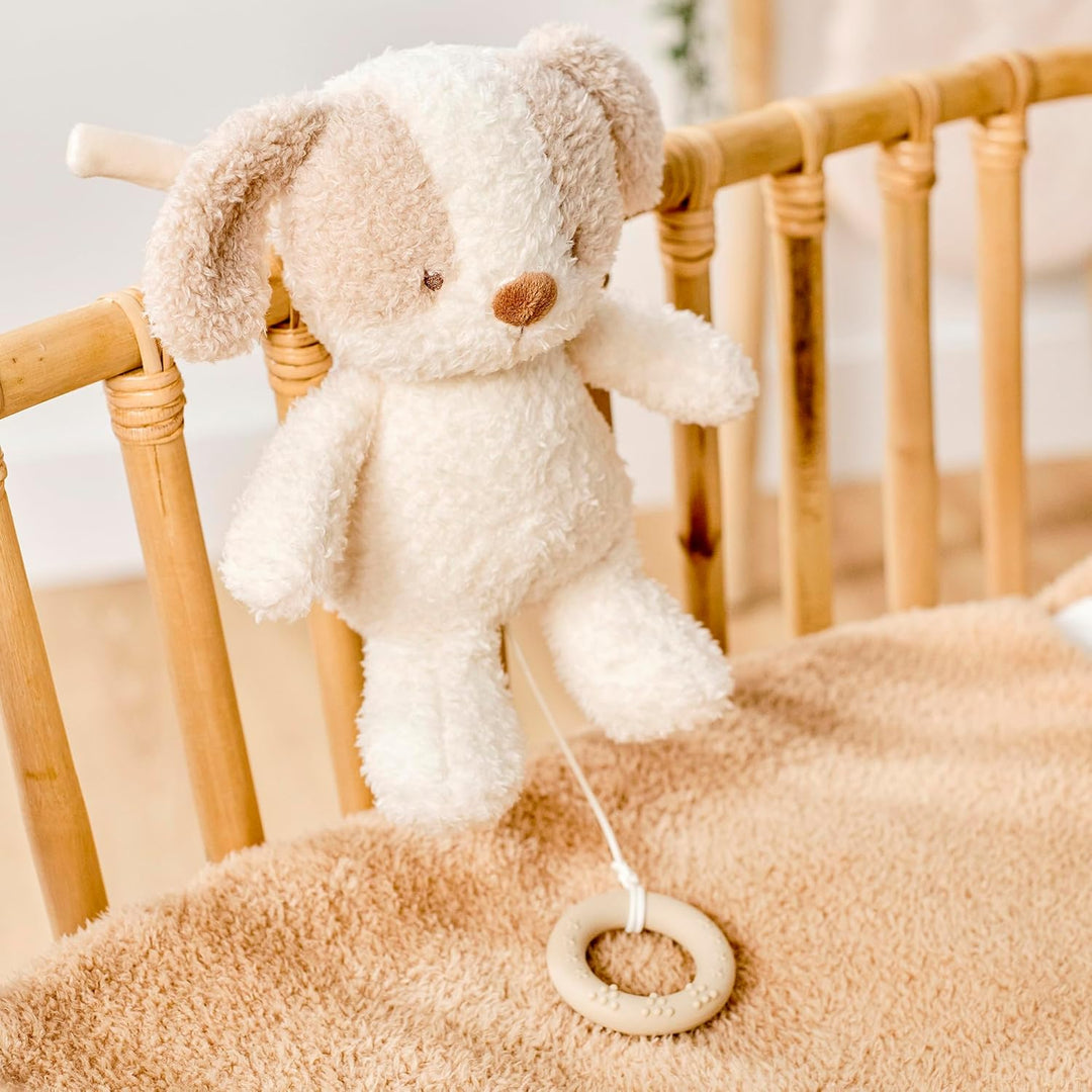 Nattou Spieluhr, Baby-Hund, Wiegelied «La-Le-Lu», Mit Ring, 100% Polyester, Teddy, Ecru