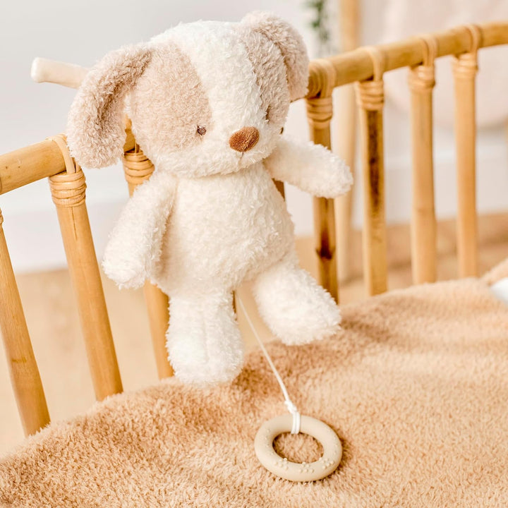 Nattou Spieluhr, Baby-Hund, Wiegelied «La-Le-Lu», Mit Ring, 100% Polyester, Teddy, Ecru