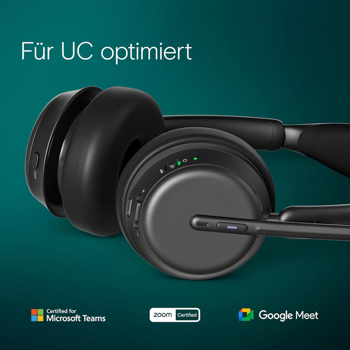 EPOS IMPACT 1060T ANC Professionelles Büro-Kabelloses-Headset mit Mikrofon für PC – Beidseitig, Akti