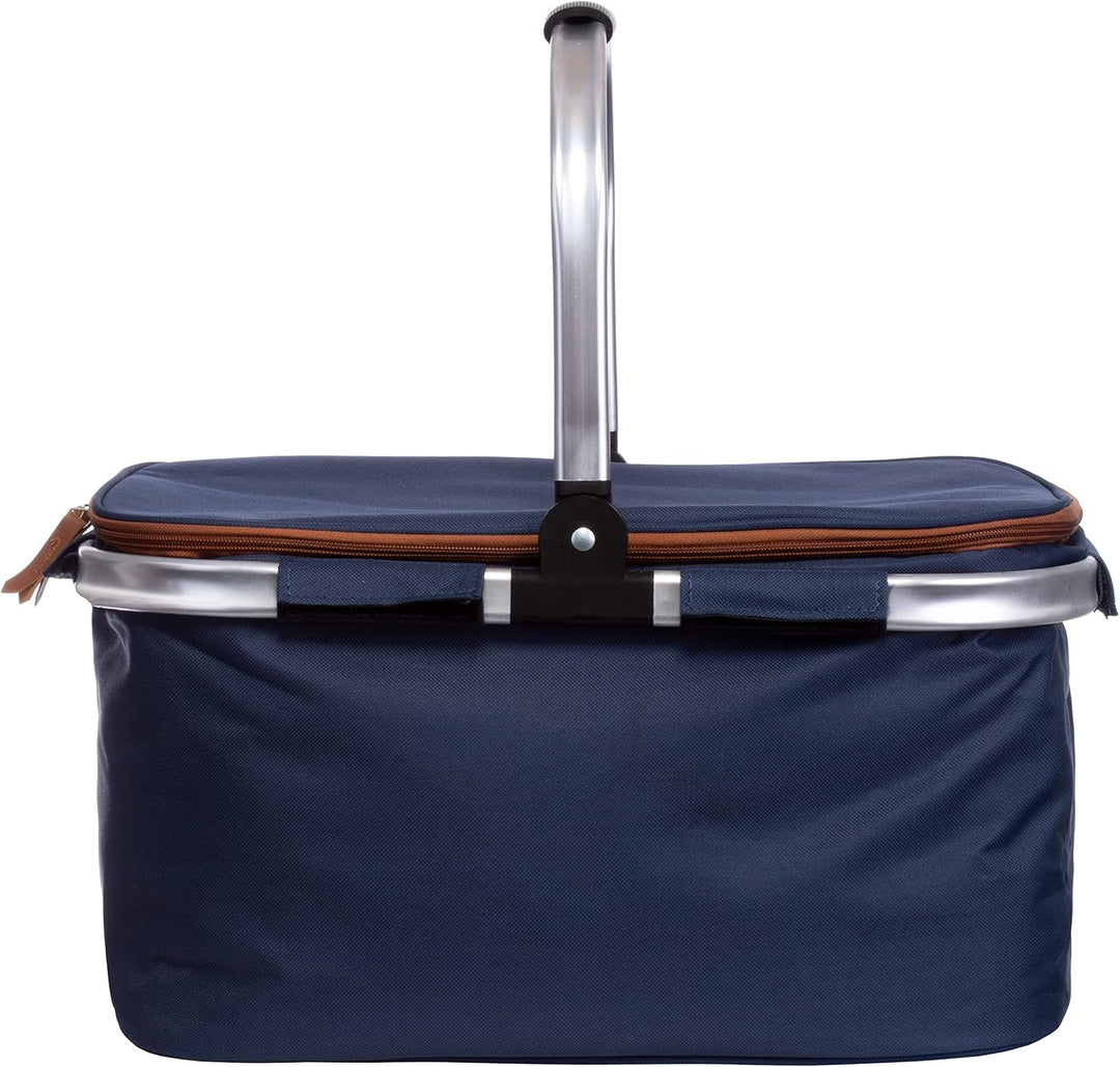 Brandsseller Einkaufskorb Kühlkorb Shopper Lunchtasche Kühltasche Picknickkorb Klappbar (ca. 46x29x2