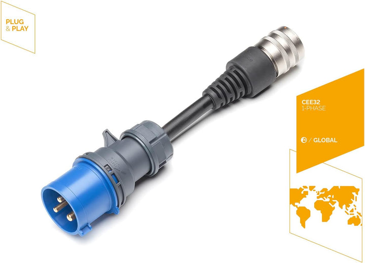 Juice Connector, CEE32 Blau Ladekabel Elektroauto Elektrofahrzeuge Adapter, Adapter Ladelösung mit A