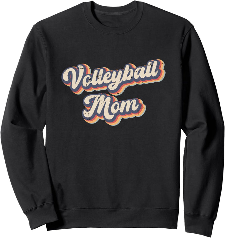 Volleyball Mom Vintage Rainbow Sweatshirt