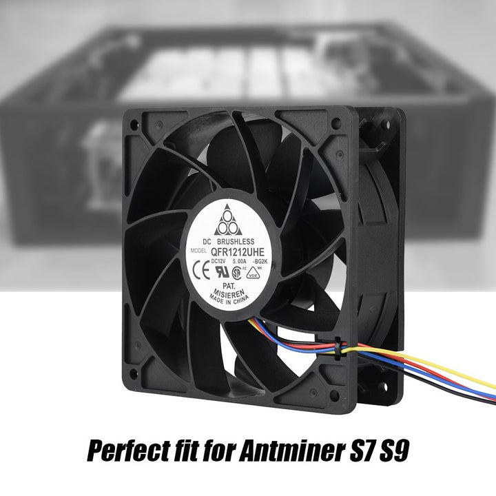 Richer-R Antminer Lüfter Kühler, Universal 12V 5A Computer Lüfter 7500 RPM Windkühlung 280,38 CFM Wi