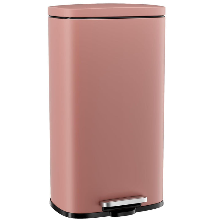 Clevich Mülleimer 30L aus Stahl, Abfalleimer, Tretmülleimer mit Soft-Close Deckel, Fusspeda, abnehmb