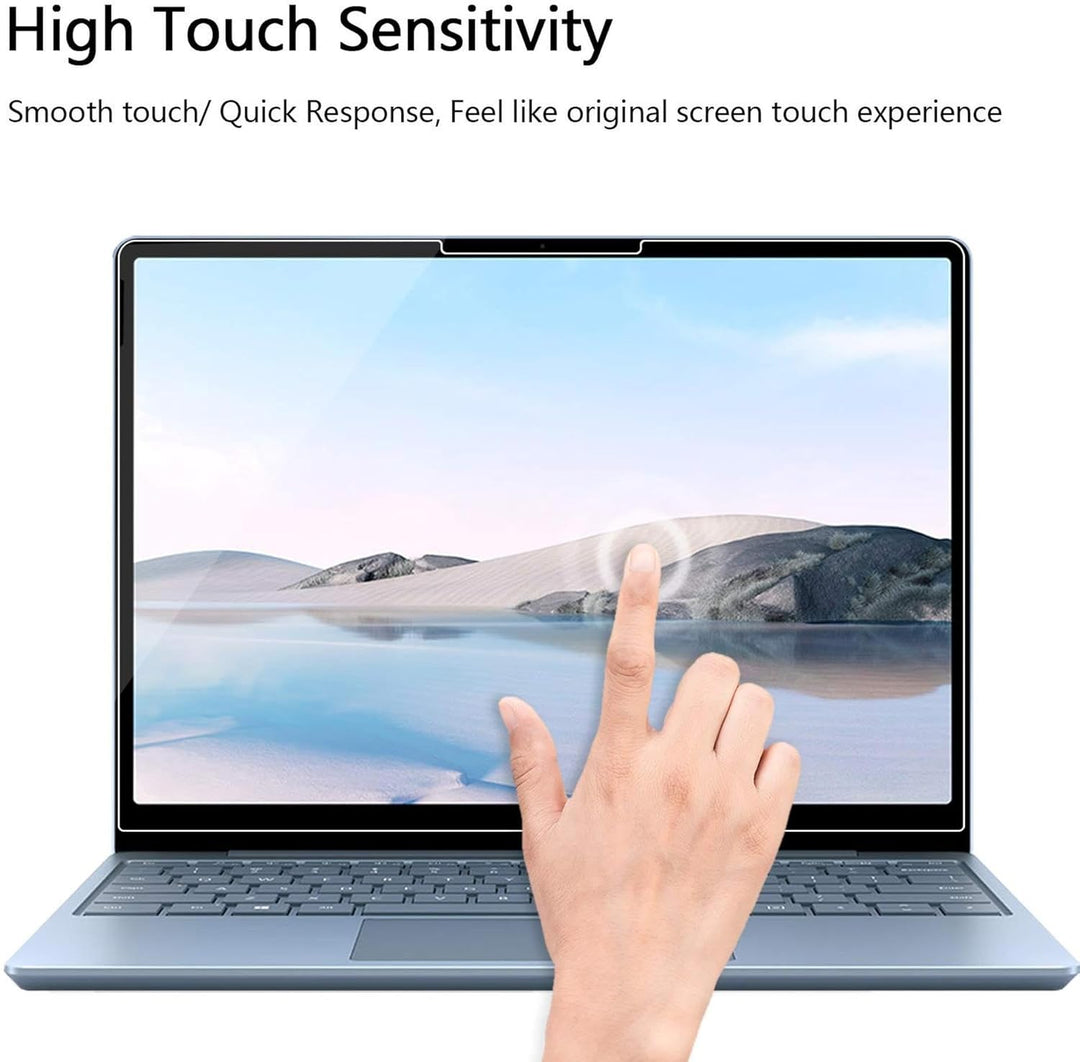 Adeway [2 Stück Gehärtetem Glas Displayschutzfolie für Surface Laptop Go 3/2/1 12.4 inch (2023 Relea