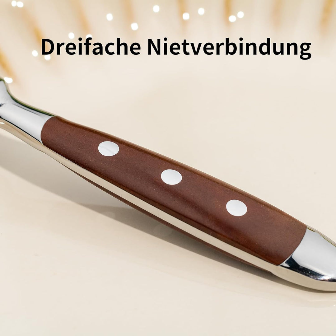 Berlin bakelite Steak Knife & Dinner Fork 12pc wooden Braun 12-teilig, Braune Griffe 12-teilig | 6 P