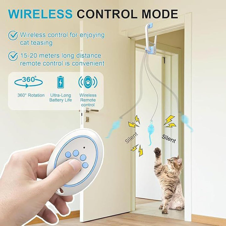 Aohcae Elektrisches Katzenspielzeug, Selbstbeschäftigung Katzenspielzeug Hängende Türrahmen Cat Toy,