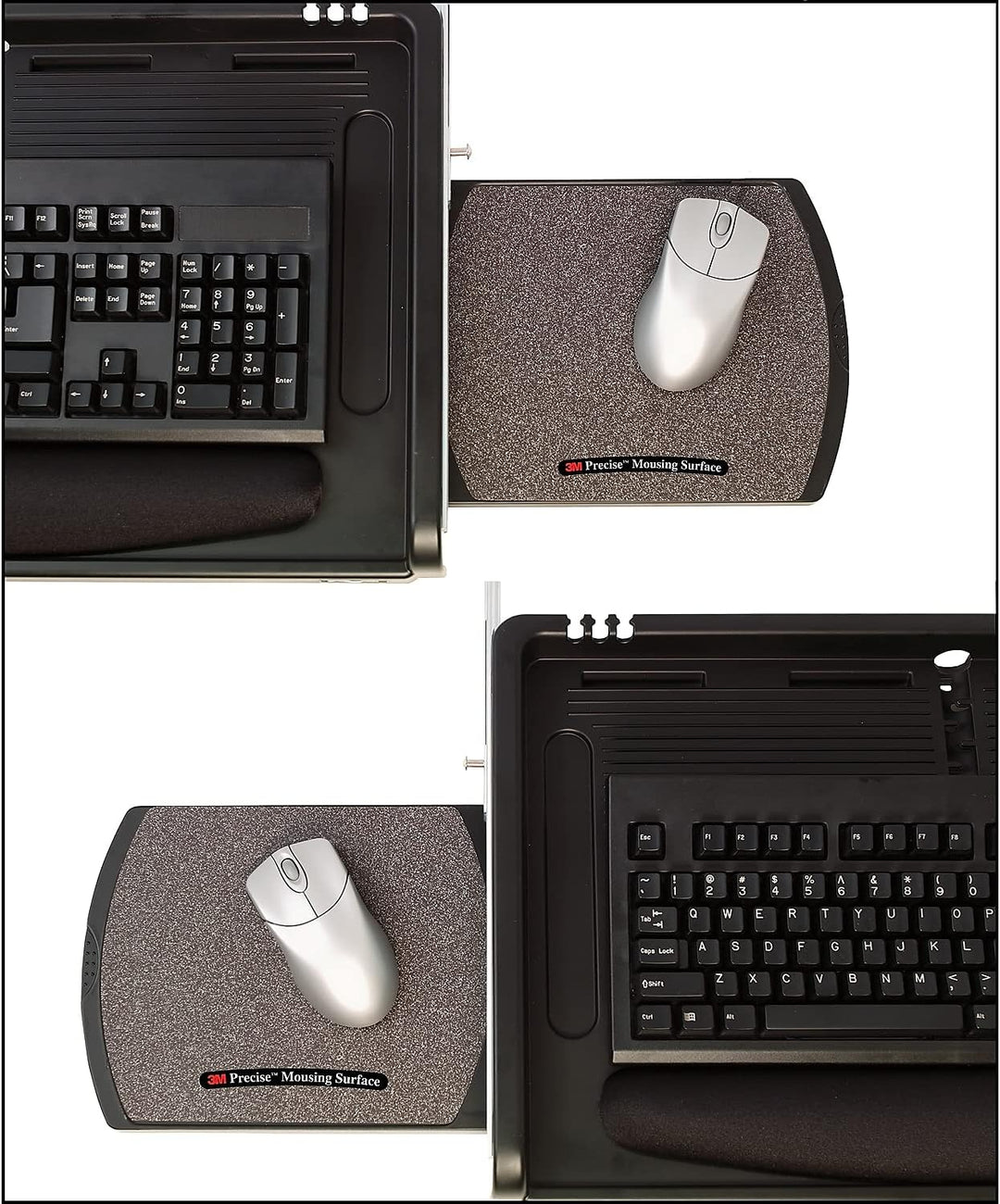 3M Adjustable Under-Desk Keyboard Drawer, Three Height Settings, Wide Tray with Gel Wrist Rest Accom