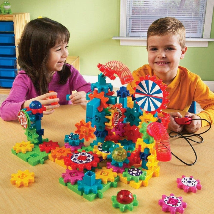 Learning Resources Gears! Gears! Gears! Motorisiertes Bauset Lichter und Action, Lichter und Action