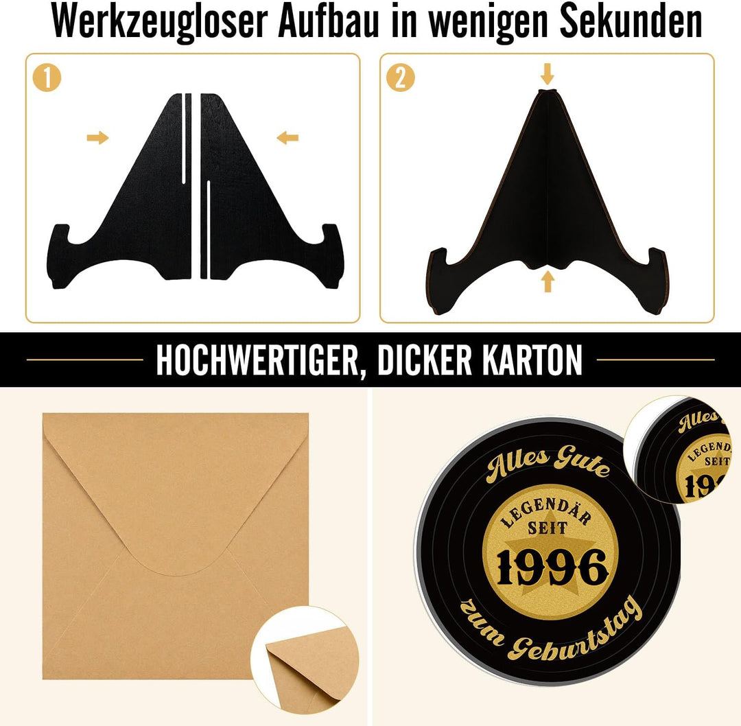 WenmthG Back in 1976 Schallplatten Deko – Vinyl Geburtstag Deko für Männer & Frauen, Geburtstagsgäst