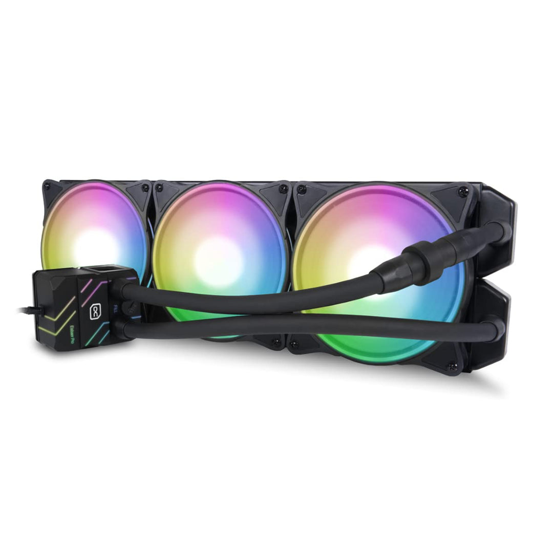 ALPHACOOL 11774 Eisbär Pro Aurora 420 CPU 420mm Wasserkühlung, schwarz CPU Kühler