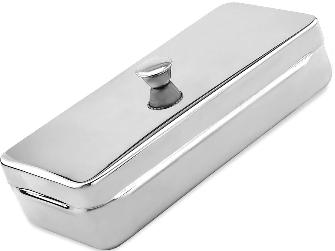 Wanne Schale Behälter mit Deckel Instrumentenwanne Edelstahl Rostfrei