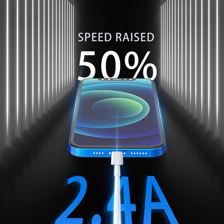 iPhone Charger, 2 Packs Long iPhone Cable USB-A to Lightning Cable Fast iPhone Charging Cable Compat