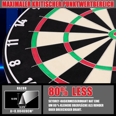 Seydrey Dartscheibe Kork Dartscheibe mit Pfeilen Offizielles Steeldartscheibe Dartscheibe Steeldart