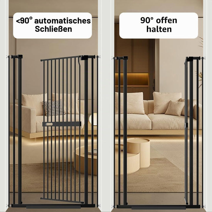 Xifamniy 155 cm Extra hohe Haustiertür, Katzen- und Hundetür Einstellbare Schwellenbreite, 76.5–108